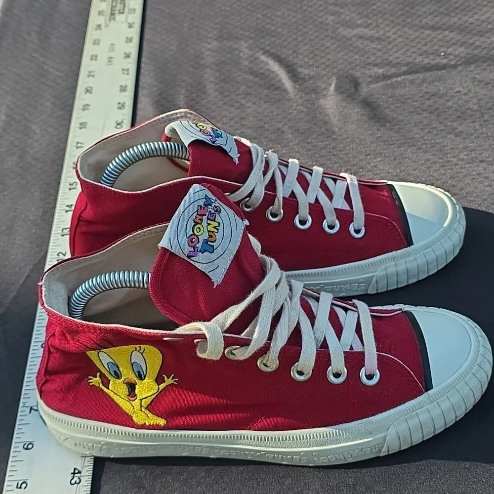 Vintage Looney Tunes Canvas Keds Tweety Bird Size‎ 6.5 M Shoes 90's Y2K Skate